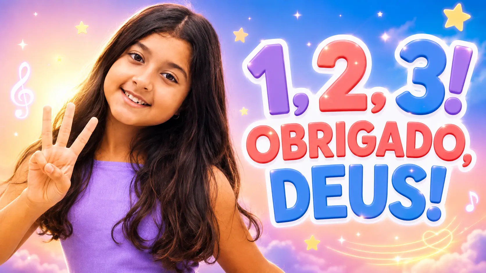Capa da música 1, 2, 3... Obrigado, Deus!
